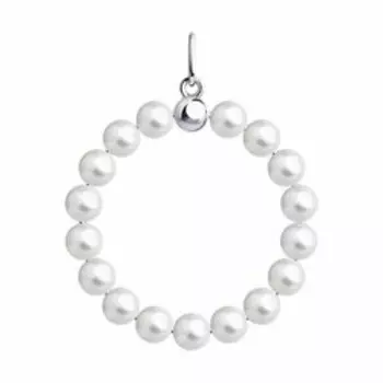 Серебряная подвеска с жемчугом swarovski