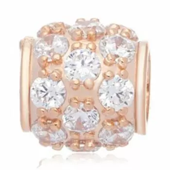 Серебряная подвеска-шарм с фианитами