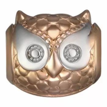 Серебряная подвеска - шарм "Сова"