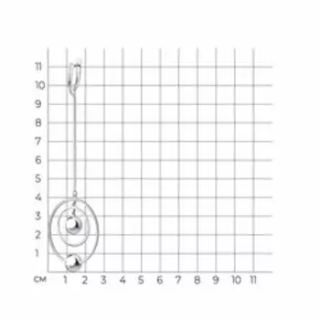 Серебряная серьга