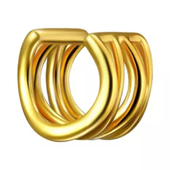 Серебряная серьга-кафф