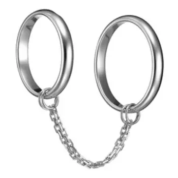 Серебряное кольцо "2 в 1"