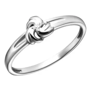Серебряное кольцо c бриллиантами