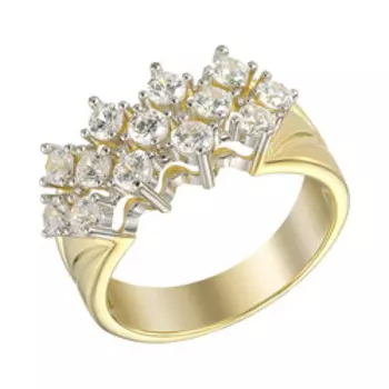 Серебряное кольцо c фианитами