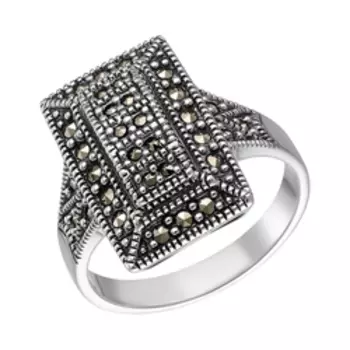 Серебряное кольцо c марказитами