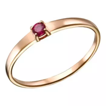 Серебряное кольцо c рубином