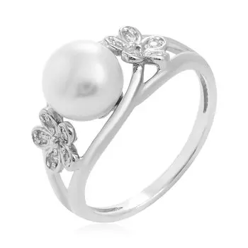 Серебряное кольцо c жемчугом