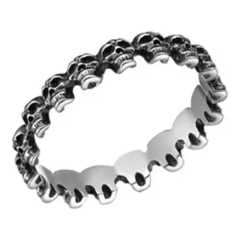 Серебряное кольцо "Черепа"