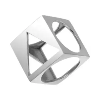 Серебряное кольцо "Геометрические фигуры"
