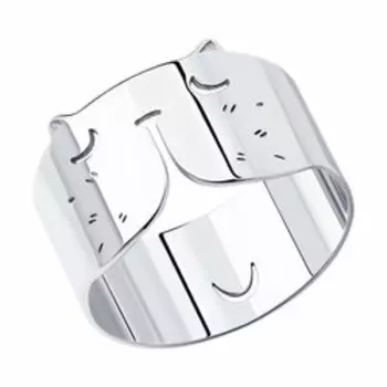 Серебряное кольцо "Кошка"