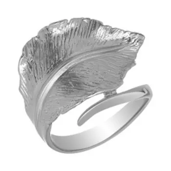 Серебряное кольцо "Лист"