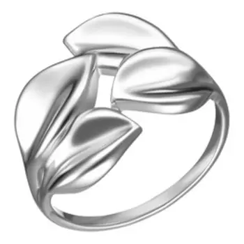 Серебряное кольцо "Листочки"
