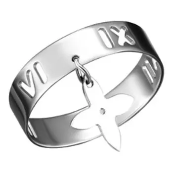 Серебряное кольцо "Louis Vuitton"