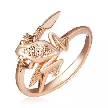 Серебряное кольцо "Лягушка"