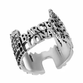 Серебряное кольцо незамкнутое "Барселона"