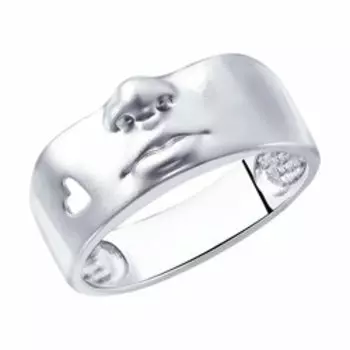 Серебряное кольцо "Нос и губы"