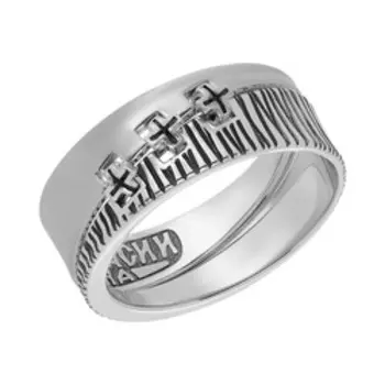 Серебряное кольцо "Печаль и радость"