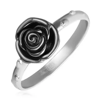 Серебряное кольцо "Розочка"