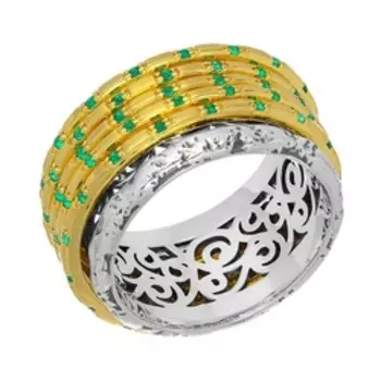 Серебряное кольцо с агатами