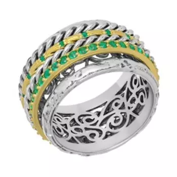 Серебряное кольцо с агатами