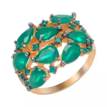 Серебряное кольцо с агатами