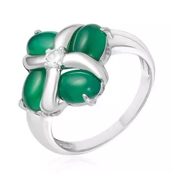 Серебряное кольцо с агатами