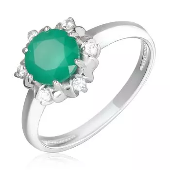 Серебряное кольцо с агатами