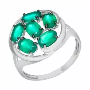 Серебряное кольцо с агатами