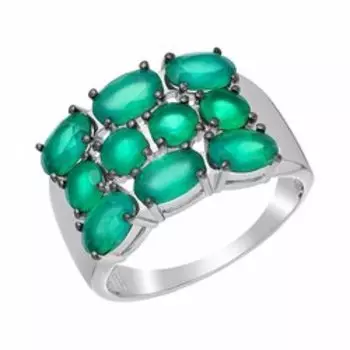 Серебряное кольцо с агатами