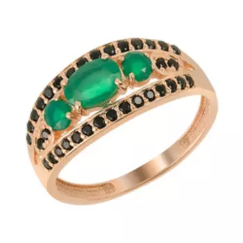 Серебряное кольцо с агатами и шпинелью