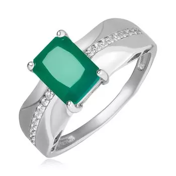 Серебряное кольцо с агатом