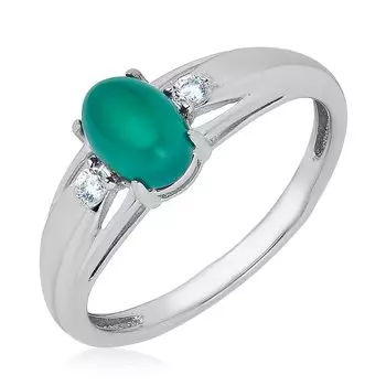 Серебряное кольцо с агатом