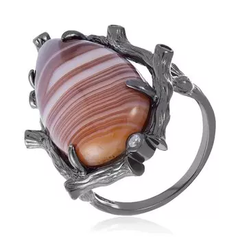 Серебряное кольцо с агатом