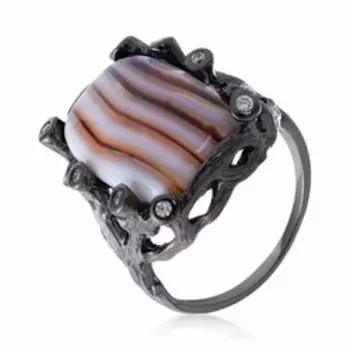 Серебряное кольцо с агатом