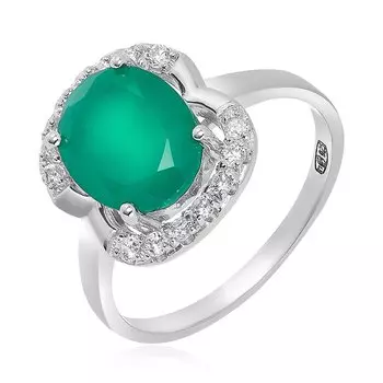 Серебряное кольцо с агатом