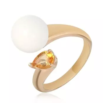 Серебряное кольцо с агатом "Незамкнутое"