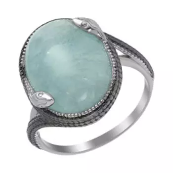 Серебряное кольцо с аквамарином