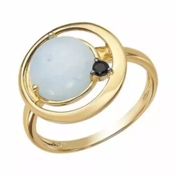 Серебряное кольцо с аквамарином и шпинелью