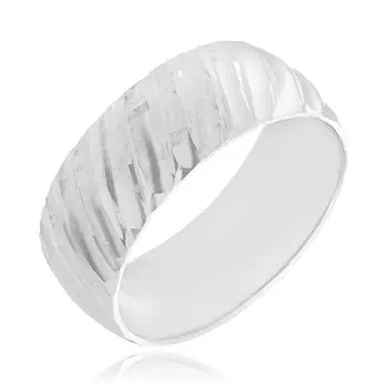 Серебряное кольцо с алмазной обработкой