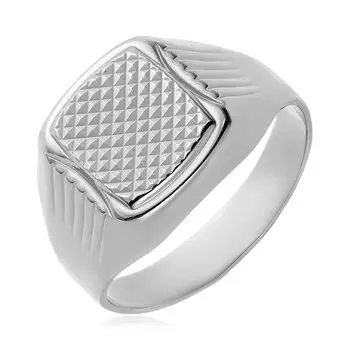 Серебряное кольцо с алмазной обработкой