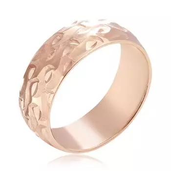 Серебряное кольцо с алмазной огранкой