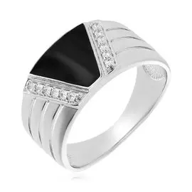 Серебряное кольцо с эмалью0