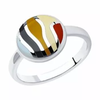 Серебряное кольцо с эмалью