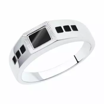 Серебряное кольцо с эмалью