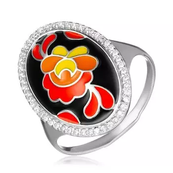 Серебряное кольцо с эмалью