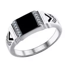 Серебряное кольцо с эмалью