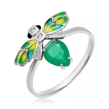 Серебряное кольцо с эмалью