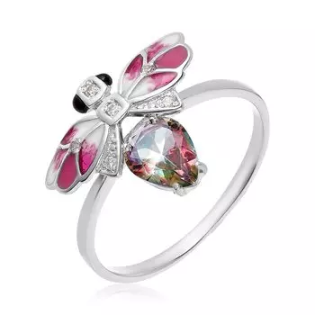 Серебряное кольцо с эмалью