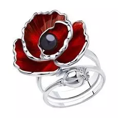 Серебряное кольцо с эмалью