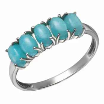 Серебряное кольцо с амазонитами